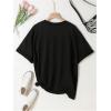 image:imageWomens Cherry Graphic Tees Top Crewneck Short Sleeve Baggy T ShirtBlack