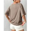 image:imageWomens Cherry Graphic Tees Top Crewneck Short Sleeve Baggy T ShirtKhaki
