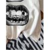 image:imageWomens Cute Bowknot Graphic Tees Crewneck Short Sleeve T Shirts Casual Summer TopsWhite Lips