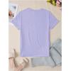 image:imageWomens Daisy Embroidered Tops Crewneck Short Sleeve T Shirts Cute Summer TopsViolet Purple