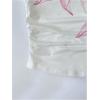 image:imageWomens Floral Graphic Tees Crew Neck Cap Sleeve T Shirts Side Ruched Cute TopsMulticolor