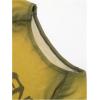 image:imageWomens Graphic Print Sheer Crop Tees Short Sleeve Crew Neck TShirts Going Out TopsGreen