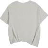 image:imageWomens Graphic T Shirts Short Sleeve Crewneck Maple Print Tee Tops Summer ClothesGrey
