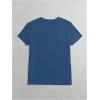 image:imageWomens Heart Patchwork Lemon Fruit Printed Summer T Shirt Short Sleeve Crewneck Graphic Tees TopsDeep Blue