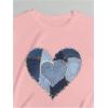 image:imageWomens Heart Patchwork Lemon Fruit Printed Summer T Shirt Short Sleeve Crewneck Graphic Tees TopsPink