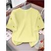 image:imageWomens Lemon Print Cute Tops Crew Neck Short Sleeve T Shirts Casual Summer TopsYellow