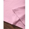 image:imageWomens Letter Graphic Tees Crew Neck Short Sleeve T Shirts Summer OutfitsLight Pink