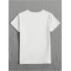 image:imageWomens Letter Graphic Tees V Neck Short Sleeve Casual T Shirts Old Money TopsWhite