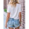 image:imageWomens Rhinestone Letter Tops Crew Neck Short Sleeve T Shirts Casual Summer TeesWhite