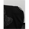 image:imageWomens Rhinestone Sequin Bowknot Graphic Tees Short Sleeve Crewneck Summer Tops Going Out T ShirtBlack Bow