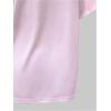 image:imageWomens Satin Jersey Shirts Bowknot Number Graphic Tees Short Sleeve V Neck Sports T Shirt StreetwearLight Pink