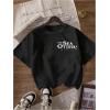image:imageWomens Sea Otter Print Graphic Tees Cute Short Sleeve Crew Neck Casual Summer T ShirtsBlack