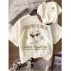 image:imageWomens Sea Otter Print Graphic Tees Cute Short Sleeve Crew Neck Casual Summer T ShirtsLight Apricot