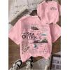 image:imageWomens Sea Otter Print Graphic Tees Cute Short Sleeve Crew Neck Casual Summer T ShirtsLight Pink