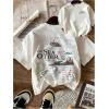 image:imageWomens Sea Otter Print Graphic Tees Cute Short Sleeve Crew Neck Casual Summer T ShirtsWhite