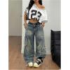 image:imageWomens Y2K Lace Mesh Jersey Shirts V Neck Short Sleeve Off The Shoulder Tops Crop Graphic TeesWhite