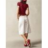 image:imageWomens Y2K Star Patched Crop Tee Tops Short Sleeve Ribbed Summer Vintage Tight ShirtRed