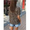 image:imageWomens Y2k Cheetah Print Top Leopard Print Tops Short Sleeve Loose Basic Animal Print Summer T ShirtBrown