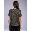 image:imageWomens Y2k Cheetah Print Top Leopard Print Tops Short Sleeve Loose Basic Animal Print Summer T ShirtMulticolor Grey