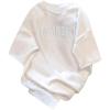 image:imageWomens 3D Embossed Letter Tees Crew Neck Short Sleeve T Shirts Streetwear TopsWhite