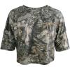 image:imageWomens Camo Crop Tee Tops Branch Print Short Sleeve Crew Neck Cropped TShirts Summer TopGreen