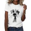 image:imageWomens Cartoon Graphic Tees Crew Neck Short Sleeve T Shirts Casual Summer TopsWhite