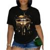 image:imageWomens Cartoon Graphic Tees Crew Neck Short Sleeve T Shirts Y2k Streetwear TopsBlack