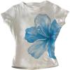 image:imageWomens Hibiscus Floral Graphic Tees Crew Neck Short Sleeve T Shirts Fitted Crop TopsMulticolor