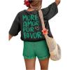 image:imageWomens Letter Graphic Tees Crew Neck Short Sleeve T Shirts Summer OutfitsGrey