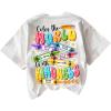 image:imageWomens Letter Graphic Tees Crew Neck Short Sleeve T Shirts Summer OutfitsLetter White