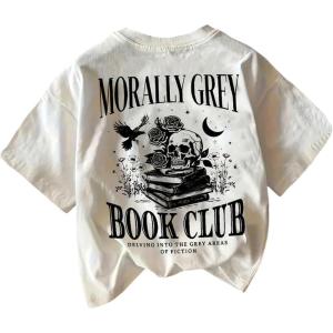 image:imageWomens Letter Graphic Tees Crew Neck Short Sleeve T Shirts Streetwear TopsWhite