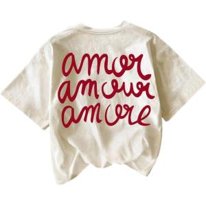 image:imageWomens Letter Graphic Tees Crew Neck Short Sleeve T Shirts Summer OutfitsApricot