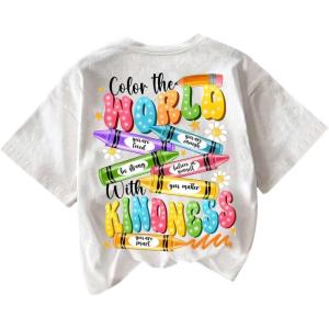 image:imageWomens Letter Graphic Tees Crew Neck Short Sleeve T Shirts Summer OutfitsLetter White