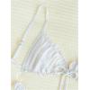 image:imageRoseSeek Womens 2 Piece Gingham Bikini Sets Tie Front Frill Bathing Suit Set Wireless Padded SwimsuitBeige