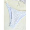 image:imageRoseSeek Womens 2 Piece Gingham Bikini Sets Tie Front Frill Bathing Suit Set Wireless Padded SwimsuitBeige