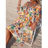 image:imageRoseSeek Womens Bathing Suit Cover Up Floral Mesh Boho Beach Cover Up Dress Summer Vacation OutfitsMulticolor