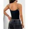 image:imageRoseSeek Womens Cheetah Print Camisole Tops Leopard Spaghetti Strap Slim Fit Summer Y2K Crop Tank TopBlack