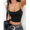 image:imageRoseSeek Womens Cheetah Print Camisole Tops Leopard Spaghetti Strap Slim Fit Summer Y2K Crop Tank TopBlack