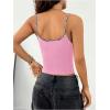 image:imageRoseSeek Womens Cheetah Print Camisole Tops Leopard Spaghetti Strap Slim Fit Summer Y2K Crop Tank TopPink
