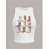 image:imageRoseSeek Womens Graphic Crop Tops Crewneck Slim Fit Sleeveless Tank Tops Summer Tops Cowgirl ShirtsWhite