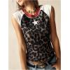 image:imageRoseSeek Womens Y2K Leopard Print Slimming Tank Tops Color Block Sleeveless Going Out Top Concert OutfitsMulticolor