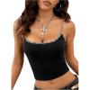 image:imageRoseSeek Womens Cheetah Print Camisole Tops Leopard Spaghetti Strap Slim Fit Summer Y2K Crop Tank TopBlack