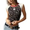 image:imageRoseSeek Womens Y2K Leopard Print Slimming Tank Tops Color Block Sleeveless Going Out Top Concert OutfitsMulticolor