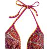 image:imageRoseSeek Womens 2 Piece Paisley Print Swimsuit Halter Triangle Tie Side Bathing Suit Boho Bikini SetMulticolor