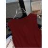 image:imageRoseSeek Womens 3D Floral Tank Top Crew Neck Tulip Applique Summer Casual Sleeveless Going Out TopsBurgundy
