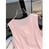 image:imageRoseSeek Womens 3D Floral Tank Top Crew Neck Tulip Applique Summer Casual Sleeveless Going Out TopsLight Pink