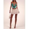 image:imageRoseSeek Womens Boho Floral Beaded Chain Camisole Top Backless Draped Neck Sleeveless Low Cut Crop TopsGreen