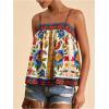 image:imageRoseSeek Womens Boho Floral Camisole Tops Graphic Spaghetti Strap Tank Top Beach Vacation ClothesBlue Floral