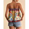 image:imageRoseSeek Womens Boho Floral Camisole Tops Graphic Spaghetti Strap Tank Top Beach Vacation ClothesBlue Floral