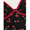 image:imageRoseSeek Womens Cherry Print Halter Cami Tops Backless Slim Fit Summer Going Out Y2K Crop Tank TopBlack